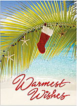 Beach Stocking Holiday Card H4230U-AA